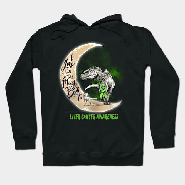 liver cancer moon dinosaur Hoodie by TeesCircle